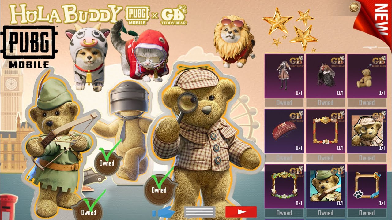 Hola Buddy GB Teddy Bear Kitten 🔥$60.000 UC  | PUBG MOBILE 😍