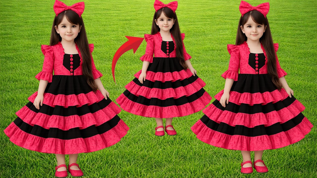 এবারের ঈদের সবচেয়ে ভাইরাল বাচ্চাদের ফ্রক | পুরো কাটিং ও সেলাই সহজভাবে শিখুন 🔥