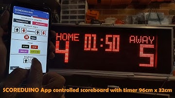 Smart phone controlled Single color 6 displays football scoreboard with timer and HOME & AWAY titles