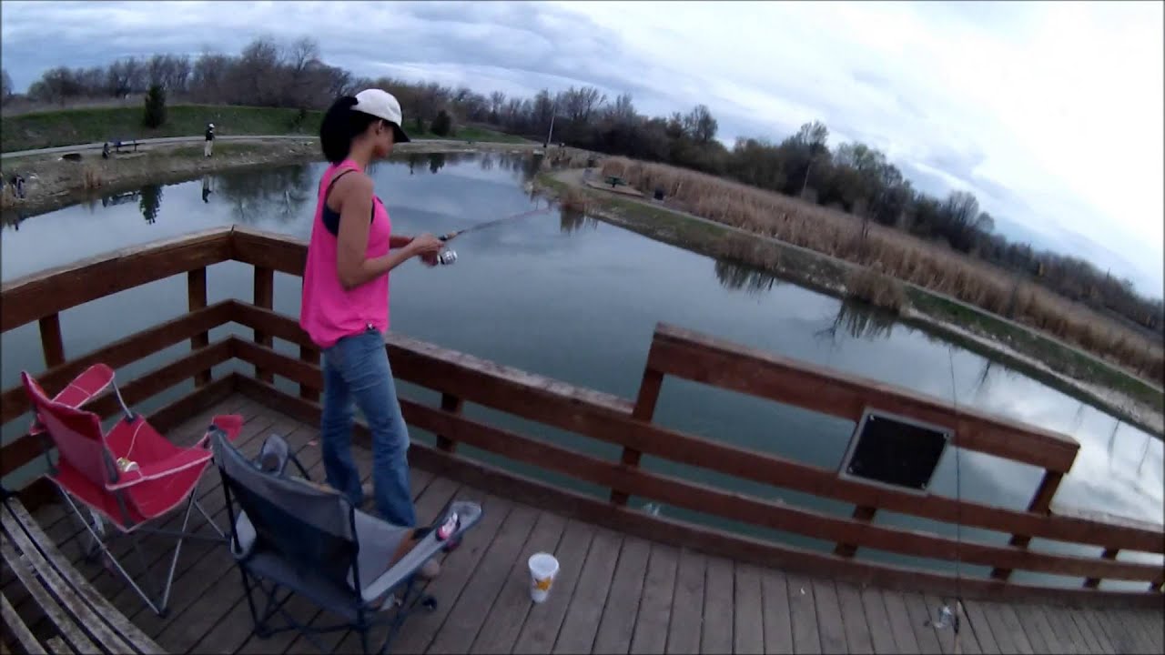 Idaho spring Rainbow Trout pond fishing 2015 YouTube