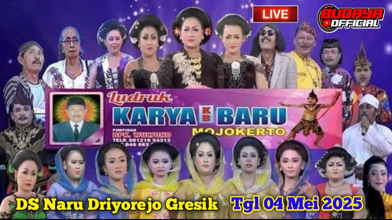 🛑Live ludruk Karya Baru Ds Tenaru Driyorejo Gresik
