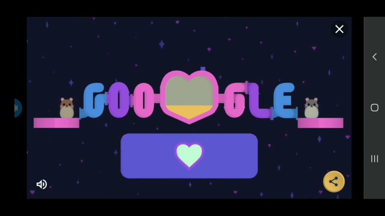 Playing Google Doodle Valentine's Day