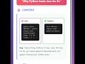 1.2 : Python vs Java for AI - The Truth