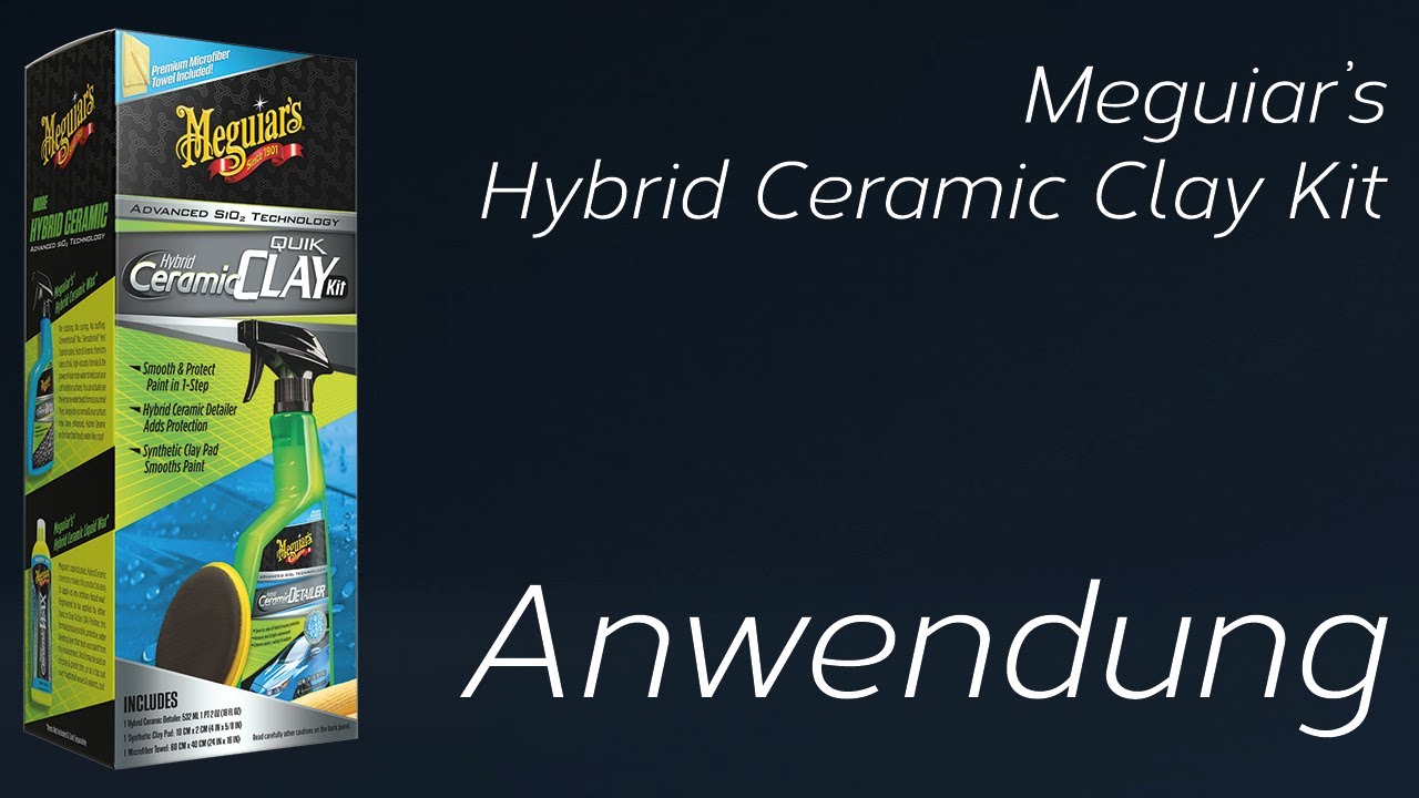 MEGUIAR'S G200200, Hybrid Ceramic Quick Clay Kit, 1 Hybrid Ceramic  Detailing Spray 16 fl. oz., 1 Synthetic Clay Pad, 1 Microfiber Towel. D&B  Supply