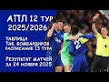 АПЛ 12 тур результат матча за 24 ноября. Таблица.  Таблица Бомбардиров. Расписание 13 тура