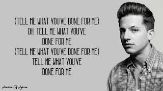 Charlie Puth   Done For Me Feat  Kehlani s