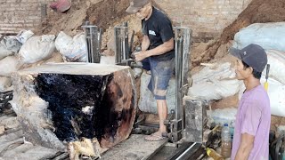 Sawing Ugly blocks of wood are transformed into beautiful shapes | wood sawing process