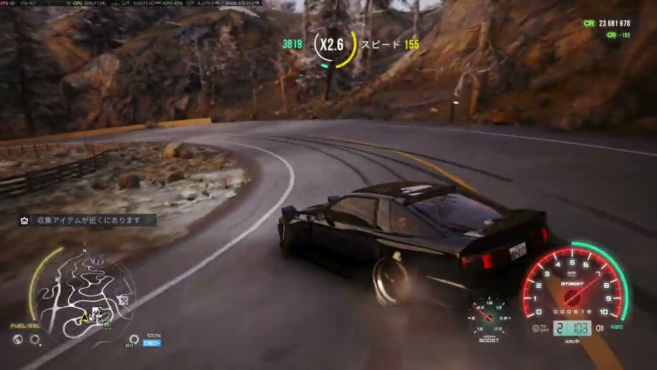 carx street PC 峠エリア