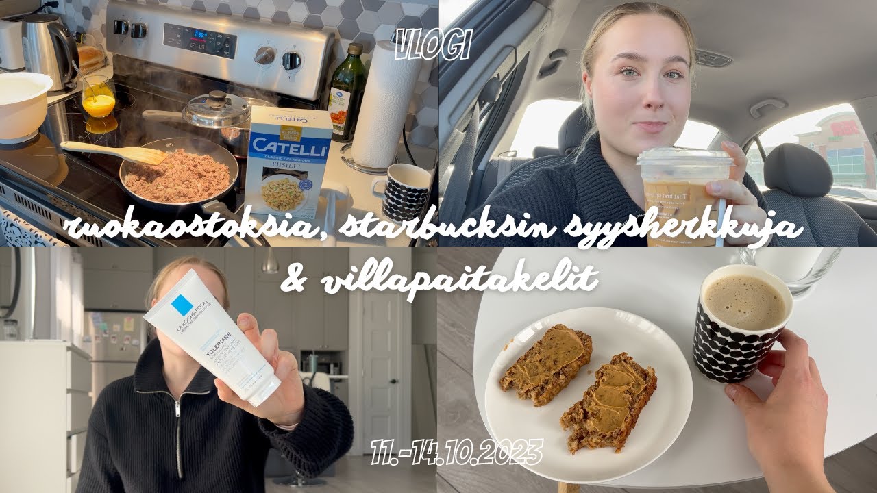 Villapaitakelit, pumpkin spice herkkuja & ruokaostoksia 🍂 VLOGI