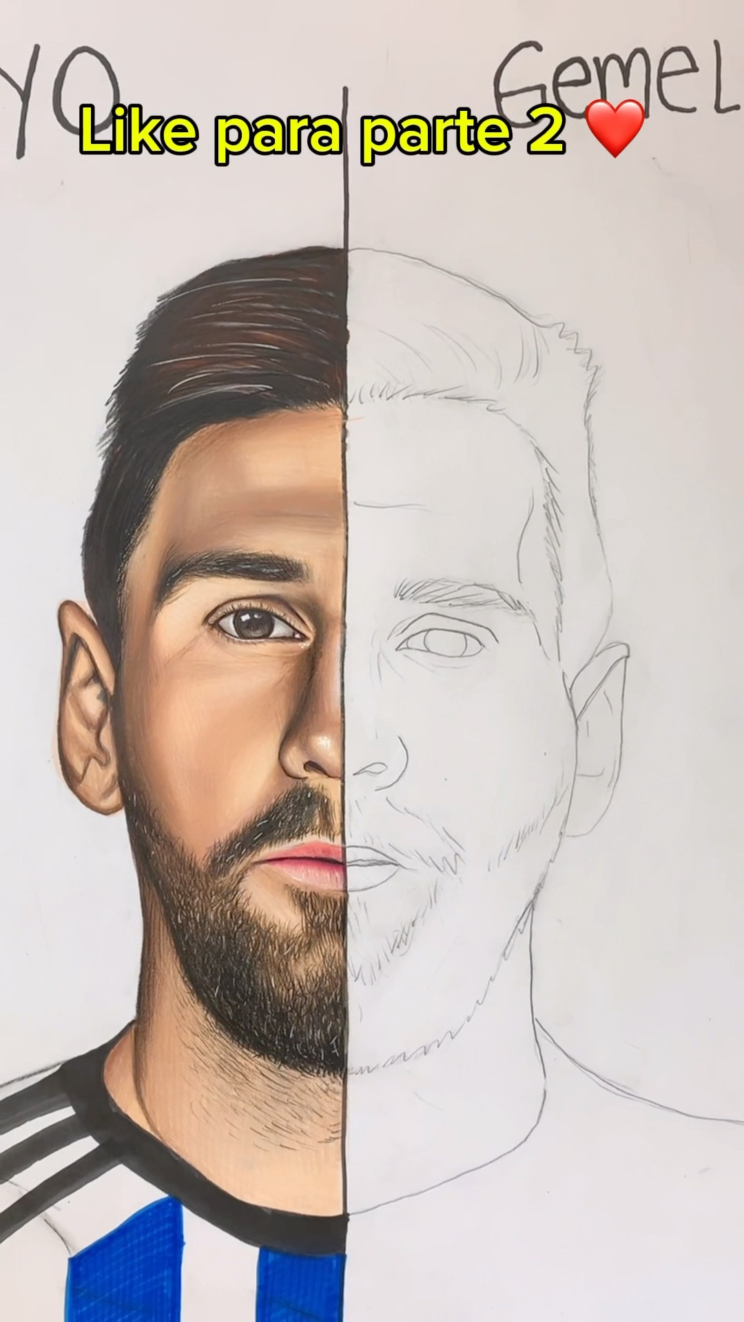 Dibujando a messi yo versus mi sobrino ❤️✨ #messi #dibujo #arte