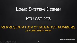 2'S COMPLEMENT REPRESENTATION OF SIGNED NUMBERS