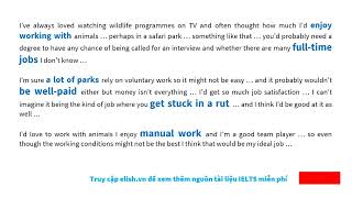 Información IELTS Speaking Part 2: Describe your ideal job Actualización