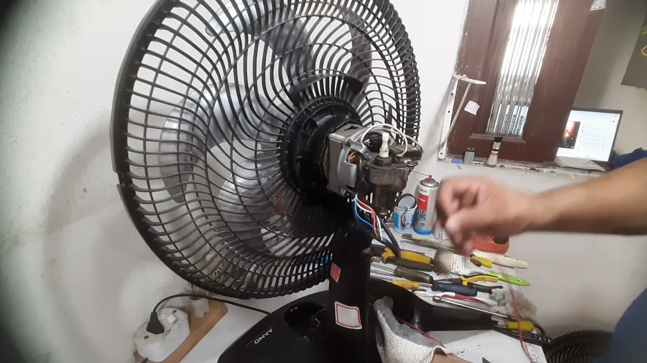 Reparo elétrico em ventilador Arno, uma velocidade não funciona, fio rompido