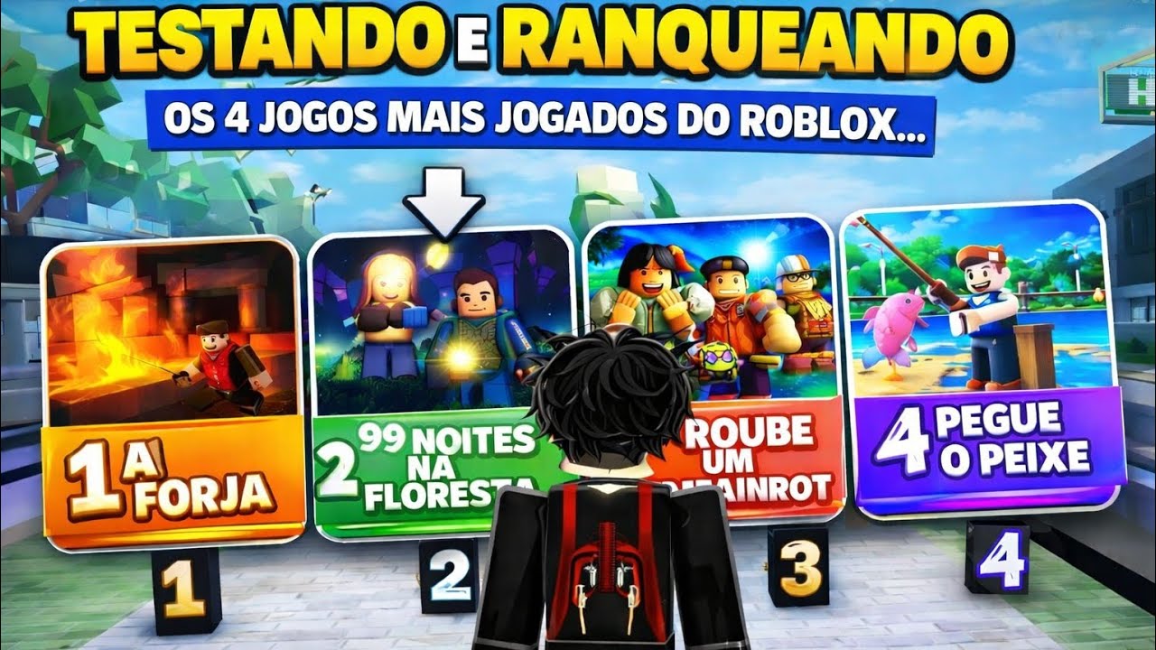 🔥 TESTEI OS 4 JOGOS MAIS JOGADOS DO ROBLOX… QUAL É O MELHOR?