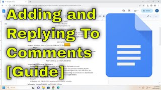 Google Docs - Adding and Replying To Comments [Tutorial]