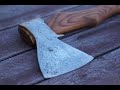 Old rusty axe restoration. 1950 s . Реставрация ржавого топора 1950 года.