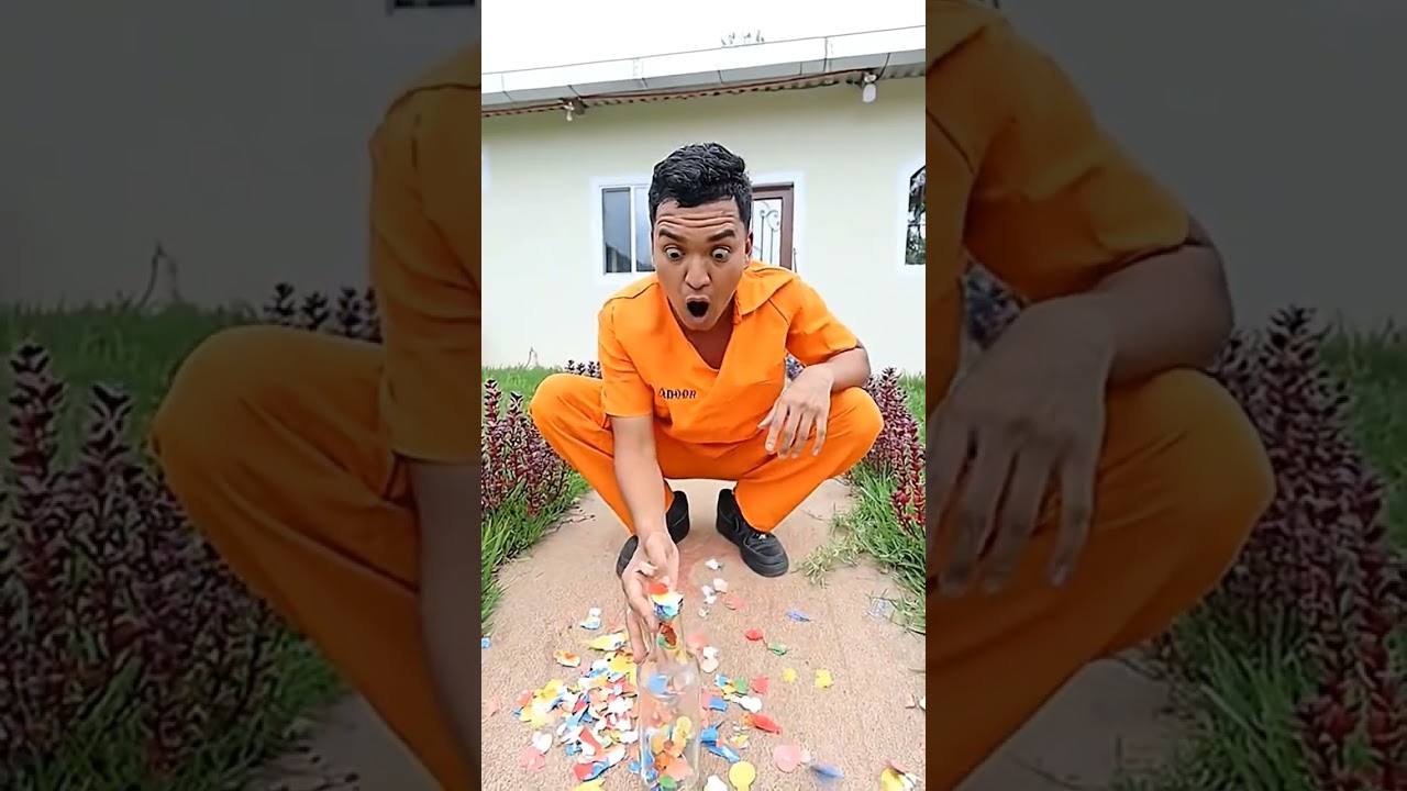 Las botellas explotan y sale 🎉 🎊