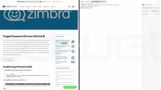 Enable Forgot Password Zimbra OSE 8 8 15