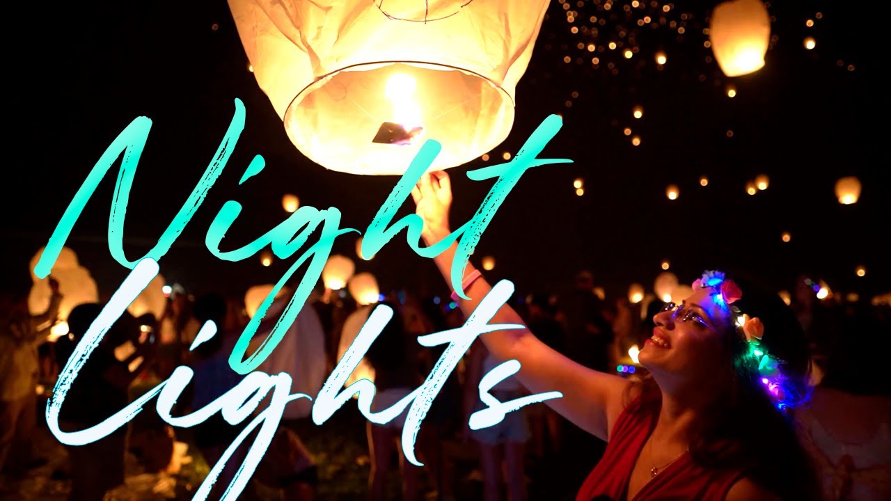 Night Lights Sky Lantern Festival Pocono Pennsylvania USA YouTube