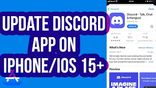 How to Update Discord App on iPhone/IOS 15+