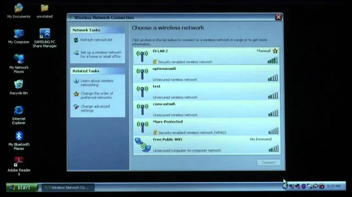 How to Connect to a Wireless Network (XP)