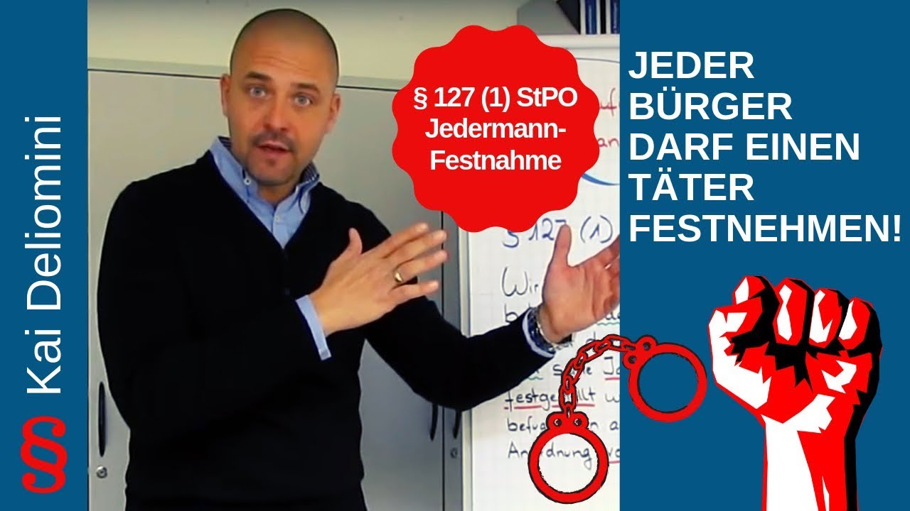 Jeder Bürger darf einen Täter festnehmen! - YouTube