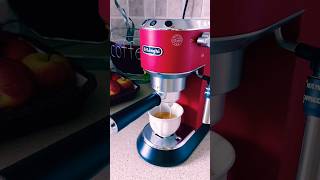 Latte coffee homemade with DeLonghi Dedica EC685