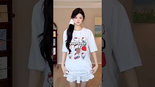 Oversized tees hacks for cool and cute looks🎀🫰 #glowuptips #clothhacks #styling #oversizedoutfits