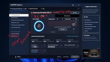 Resetting Samsung T5 and T7 SSD Password