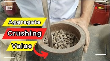 Aggregate crushing value test in Hindi, Procedure IS 2386 part 4