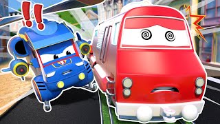 Super Helicopter CHASES hypnotized Train | Cars & Trucks Rescue for Kids