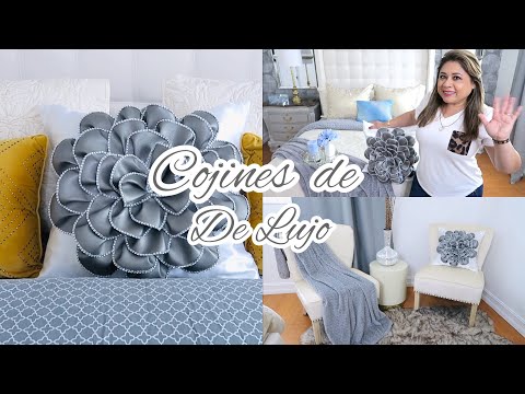 COMO HACER COJINES ELEGANTES FACILES Y RAPIDOS SIN CREMALLERA // DIY COJIN DE FLOR 🌼 #diycojines