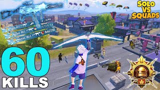 60KILLS!!😱 Hardest Game in SHADOW FORCEMODE🔥 I SOLO vs SQUAD PUBG Mobile
