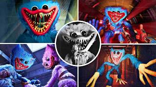 All Huggy Wuggy Encounters And Scary Moments - Poppy Playtime (Chapter 5-1)