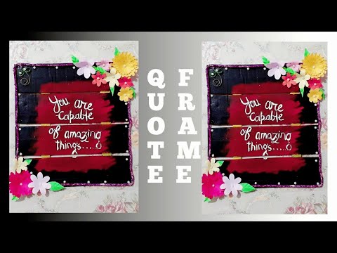 EASY QUOTE FRAME 🖼 // How to make quote frame// DIY 