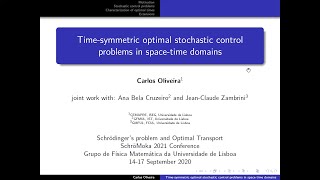 C. Oliveira: Time-symmetric optimal stochastic control problems in space-time domains