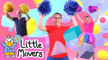 Pom Pom Get Down Dance For Kids: Easy Samba Routine! Prop Dance For Preschoolers, Action Song