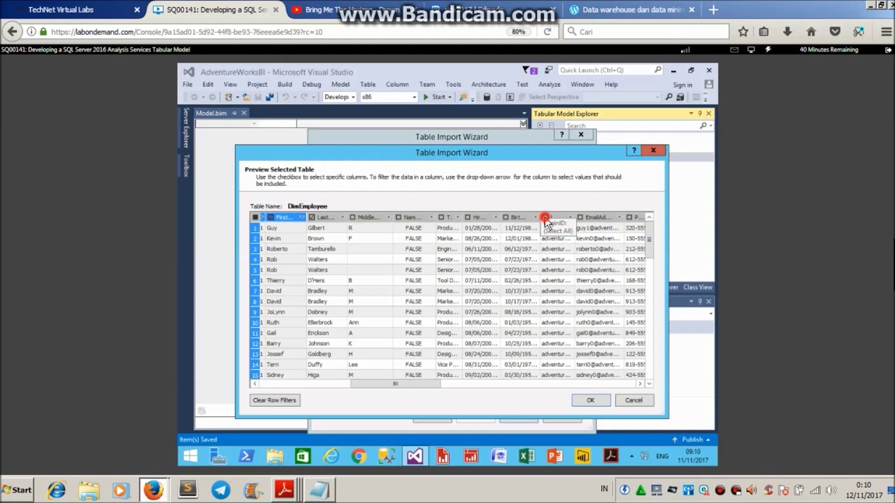 Data Warehouse Menggunakan Model Tabular Menggunakan SQL Server - YouTube