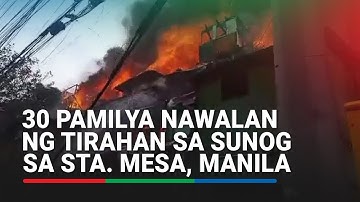 30 pamilya nawalan ng tirahan sa sunog sa Sta. Mesa, Manila | ABS CBN News