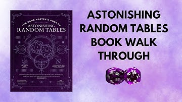 Astonishing Random Tables Book Walk Through