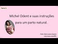 Michel Odent. e suas recomendações para um parto natural.