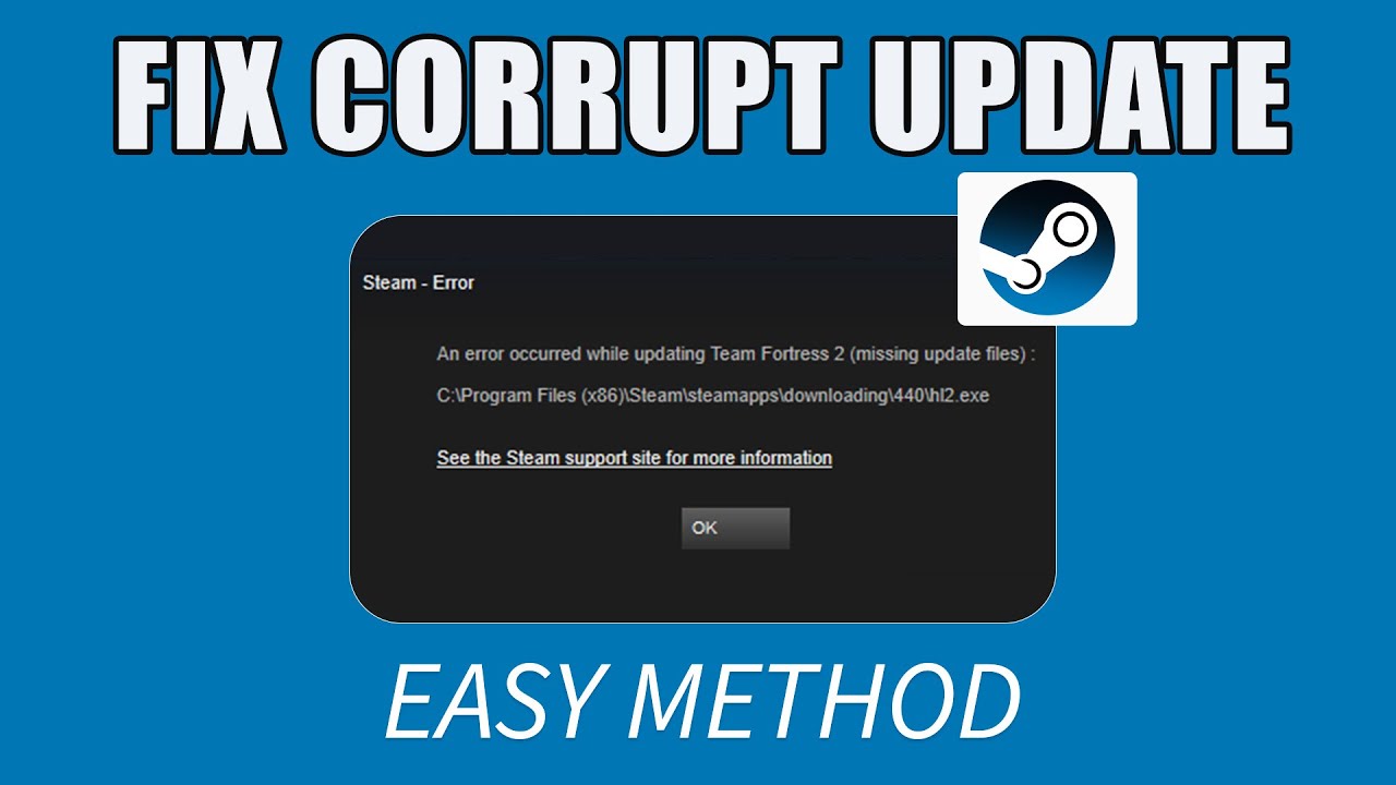 Как исправить поврежденные файлы обновления Steam | Быстрый и простой способ