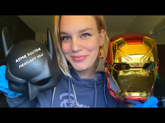 [ASMR] Unusual French doctor measures your face for a Halloween mask (Health check, gloves, light)
