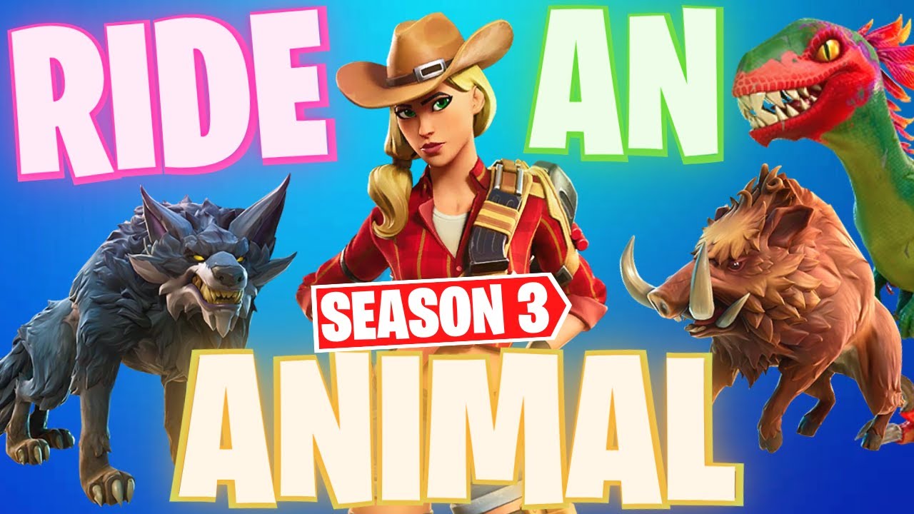 How to *RIDE ANIMALS* in Fortnite Season 3! 🐺