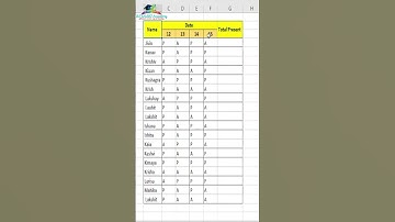 🔴Attendance Count in Excel || Excel Tips & Tricks🔥 #shorts #trending #excel #computer