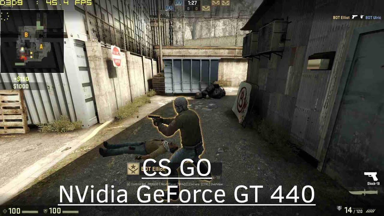 CS GO - NVidia GeForce GT 440 - Core 2 Quad Q6600 - 4GB RAM - YouTube