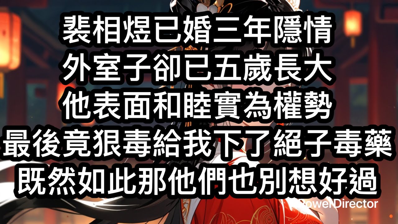 《一朝夢醒》裴相煜與我成婚三年，外室子卻已有五歲。他表面與我琴瑟和鳴，不過是為了貪圖我娘家的權勢，給他仕途鋪路而已。更是給我喝下絕子藥，妄圖將外室子帶回家當做嫡子。如此狠毒，那就一個也別想好過了。