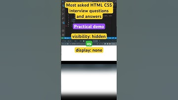 visibility: hidden vs display: none property in HTML and CSS #shorts #coding #html #css #htmlcss