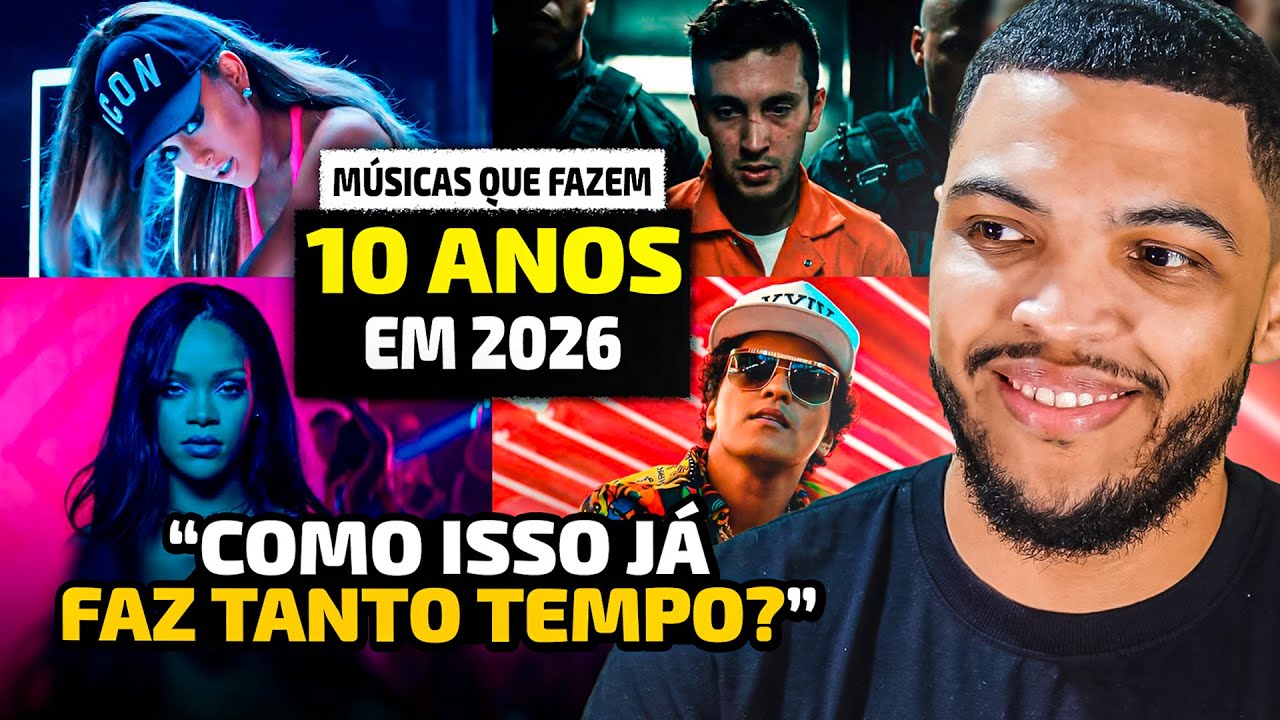 100 MÚSICAS QUE COMPLETAM 10 ANOS EM 2026! | REACT YOUQUIZ