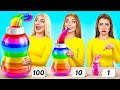 אתגר 1, 10 אוֹ 100 שכבות של מזון | רגעים מצחיקים Multi DO Challenge